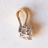 Vintage-Lichtpunkt-Anhänger aus 9 Karat Gelb- und Weißgold mit Diamant im Brillantschliff (ca. 0.15 ct), 70er/80er Jahre