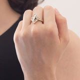 Vintage-Diamantring aus 10-karätigem Gelb- und Weißgold (ca. 1 Karat), 70er Jahre