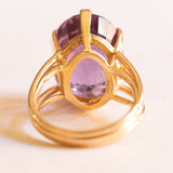 Vintage-Cocktailring aus 18 Karat Gelbgold mit Amethyst (ca. 12 Karat), 60er Jahre