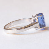 Vintage-Solitärring aus 18 Karat Weißgold mit Iolith (ca. 1.70 ct), 80er Jahre