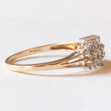 Vintage-Ring aus 9-karätigem Gelb- und Weißgold mit Diamanten im Brillantschliff (ca. 0.21 ctw), 70er/80er Jahre