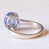 Vintage-Solitärring aus 18 Karat Weißgold mit Iolith (ca. 1.70 ct), 80er Jahre