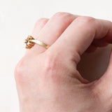 Vintage-Ring aus 14-karätigem Gelbgold mit Diamanten im Brillantschliff (ca. 0.20 ctw), 70er Jahre