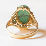 Vintage Ring aus 14 Karat Gelbgold mit Türkis, 60er/70er Jahre