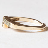 Vintage 9 Karat Gelbgold hellgrüner Peridot (ca. 0.30 Karat) Ring, 70er Jahre