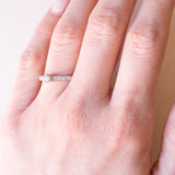 Vintage-Diamantring aus 18-karätigem Weißgold (ca. 0.15 ctw), 60er/70er Jahre