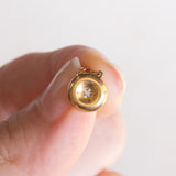 Vintage-Lichtpunkt-Halskette aus 18-karätigem Gelbgold mit Diamant im Huit-Huit-Schliff (ca. 0.01 ct), 70er Jahre