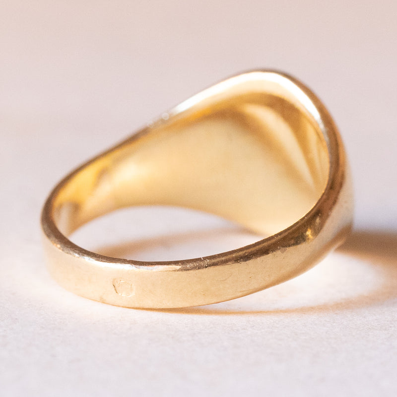 Anello Uomo Sigillo Oro Giallo 10K Aperto Posteriore - Taglia 9 M2Ventures - Foto 3