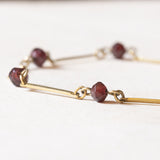 Vintage 8K Gelbgold Granat Armband, 60er/70er Jahre