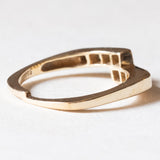 Vintage 9 Karat Gelbgold hellgrüner Peridot (ca. 0.30 Karat) Ring, 70er Jahre