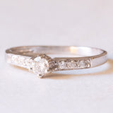 Vintage-Diamantring aus 18-karätigem Weißgold (ca. 0.15 ctw), 60er/70er Jahre