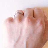 Vintage-Diamantring aus 18-karätigem Weißgold (ca. 0.15 ctw), 60er/70er Jahre