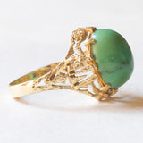 Vintage Ring aus 14 Karat Gelbgold mit Türkis, 60er/70er Jahre