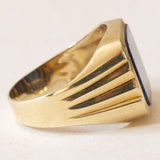 Vintage 14K Gelbgold Lapislazuli Siegelring, 50er/60er Jahre