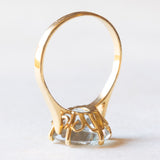 Vintage Ring aus 18 Karat Gelbgold mit Aquamarin (ca. 4 ct), 50er Jahre