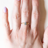 Vintage Ring aus 18 Karat Gelbgold mit blauem Topas (ca. 0.90 ct), 60er Jahre