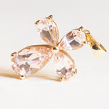 Vintage-Anhänger aus rosafarbenem Morganit aus 14-karätigem Gelbgold (ca. 5.50 ctw), 70er Jahre