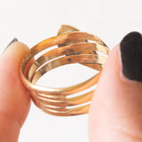 Vintage Schlangenring aus 18 Karat Gelbgold, 60er/70er Jahre