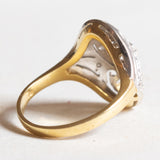 Vintage-Diamantring aus 18 Karat Gelb- und Weißgold im Art-Déco-Stil (Mitte ca. 0.15 ct)