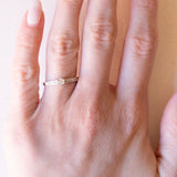 Vintage-Diamantring aus 18-karätigem Weißgold (ca. 0.15 ctw), 60er/70er Jahre