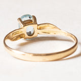 Vintage Ring aus 18 Karat Gelbgold mit blauem Topas (ca. 0.90 ct), 60er Jahre