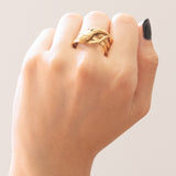 Vintage Schlangenring aus 18 Karat Gelbgold, 60er/70er Jahre