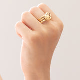 Vintage Schlangenring aus 18 Karat Gelbgold, 60er/70er Jahre