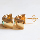 Vintage 14K Goldohrringe mit Diamanten, Rubinen, Smaragden und Saphiren, 70er / 80er Jahre