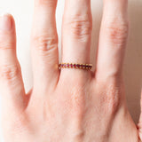 Vintage-Ring aus 18 Karat Gelbgold mit Rubinen, 60er Jahre