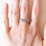 Vintage-Ring aus 9 Karat Gelb- und Weißgold mit Tansanit und Diamant, 70er Jahre