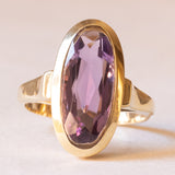 Vintage Ring aus 14K Gelbgold mit Amethyst (ca. 7 ct), 60er/70er Jahre