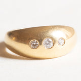 Vintage-Zigeunerring aus 18-karätigem Gelbgold mit Diamanten im Brillantschliff (ca. 0.20 ctw), 50er Jahre