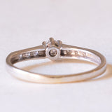 Vintage-Diamantring aus 18-karätigem Weißgold (ca. 0.15 ctw), 60er/70er Jahre