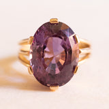 Vintage-Cocktailring aus 18 Karat Gelbgold mit Amethyst (ca. 12 Karat), 60er Jahre