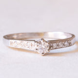 Vintage-Diamantring aus 18-karätigem Weißgold (ca. 0.15 ctw), 60er/70er Jahre