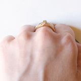 Vintage 18 Karat Gelbgold Ring mit Rubinen und Diamanten, 70er Jahre