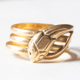 Vintage Schlangenring aus 18 Karat Gelbgold, 60er/70er Jahre