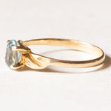 Vintage Ring aus 18 Karat Gelbgold mit blauem Topas (ca. 0.90 ct), 60er Jahre