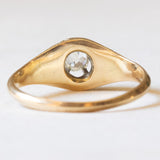 Antiker Solitär aus 18 Karat Gelbgold mit altem Diamanten im Minenschliff (ca. 0.22 ct), Anfang des 900. Jahrhunderts