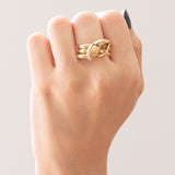 Vintage Schlangenring aus 18 Karat Gelbgold, 60er/70er Jahre