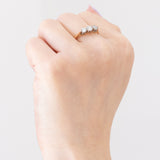 Antike 18-karätige Gelbgold- und Platin-Diamanttrilogie im Alteuropäischen Schliff (ca. 0.47 ctw), 10er/20er Jahre