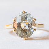 Vintage Ring aus 18 Karat Gelbgold mit Aquamarin (ca. 4 ct), 50er Jahre