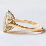 Vintage Ring aus 18 Karat Gelbgold mit Aquamarin (ca. 4 ct), 50er Jahre