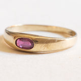 Vintage 8K yellow gold gypsy ring with synthetic ruby ​​(approx. 0.15ct), 50s/60s