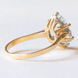 Vintage Ring aus 18 Karat Gelbgold mit Aquamarin (ca. 4 ct), 50er Jahre
