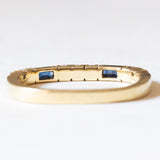 Vintage Ring aus 18 Karat Gelbgold mit Saphiren (ca. 0.10 ctw) und Diamanten (ca. 0.27 ctw), 70er/80er Jahre
