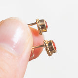 Vintage-Ohrringe aus 9-karätigem Gelbgold mit Feueropalen, 90er Jahre