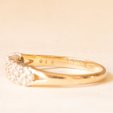 Anello vintage in oro giallo 9K con diamanti (0.15ctw ca.), anno 1993