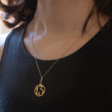 Vintage Glücksbringer Nummer 13 aus 18 Karat Gelbgold, 50er Jahre