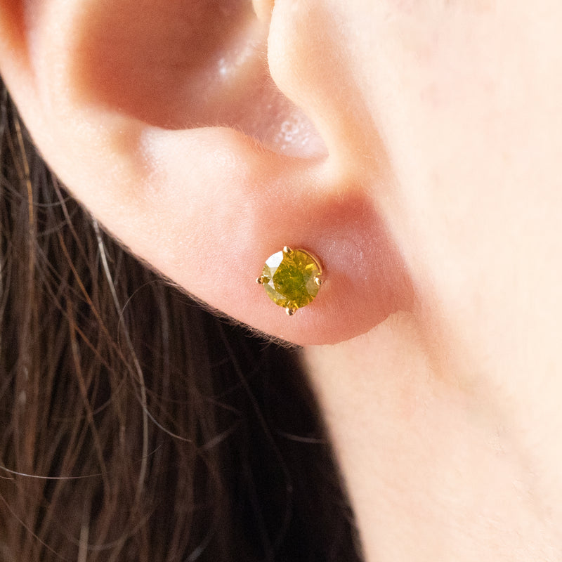 Orecchini Con Diamanti Naturale In Oro Giallo 18 Carati | Acquisti Online Su - Foto 9